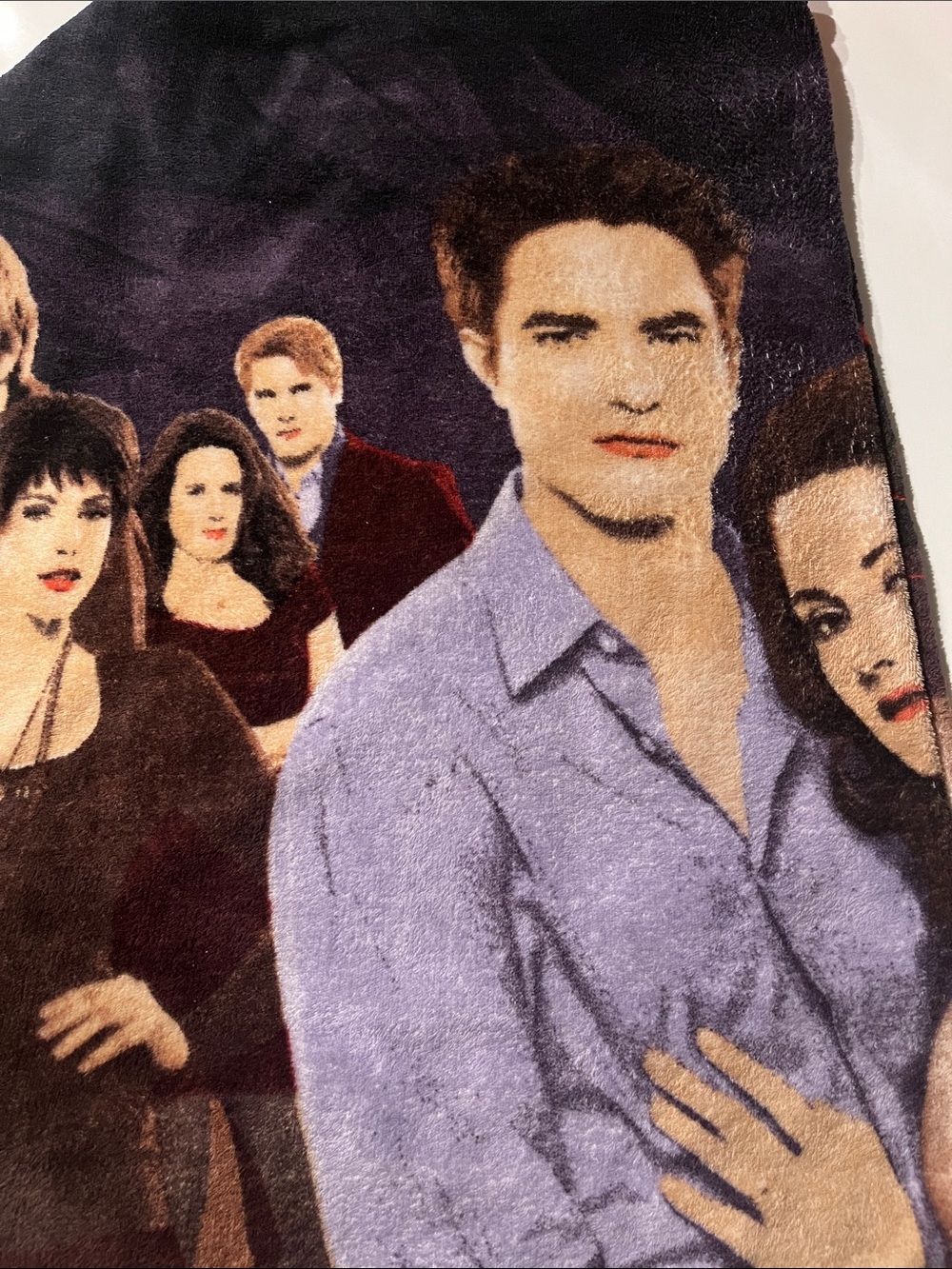 Twilight Cast Printed Throw - Purple and Brown Movie Poster Design